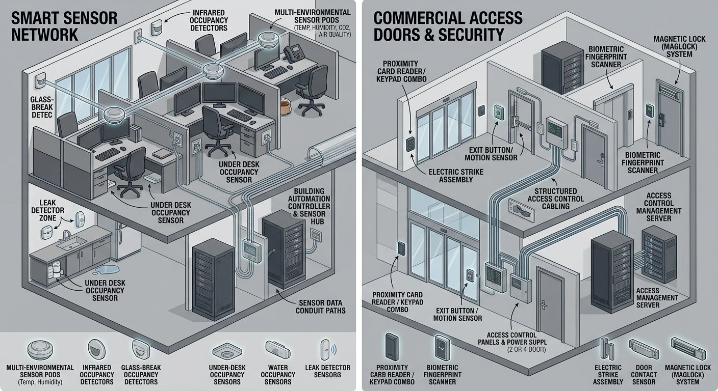 access doors and sensors
